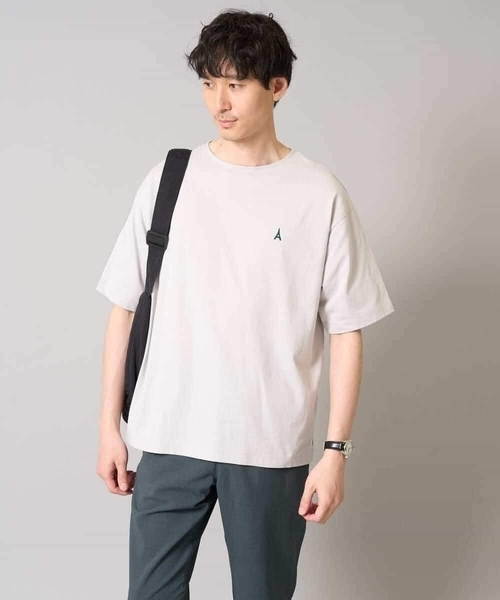a.v.v(アーヴェヴェ)の「【接触冷感】エッフェル塔刺繍ボートネックカットソー(Tシャツ/カットソー・メンズ・ホワイト/ライトグレー/ネイビー・44/48/46/50/52)」の18枚目の写真