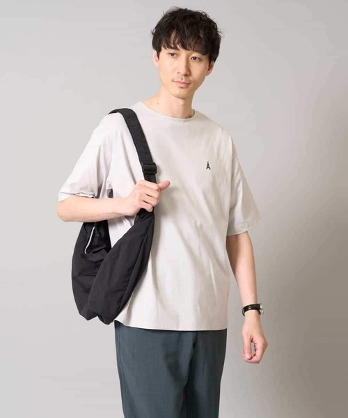 a.v.v(アーヴェヴェ)の「【接触冷感】エッフェル塔刺繍ボートネックカットソー(Tシャツ/カットソー・メンズ・ホワイト/ライトグレー/ネイビー・44/48/46/50/52)」の19枚目の写真