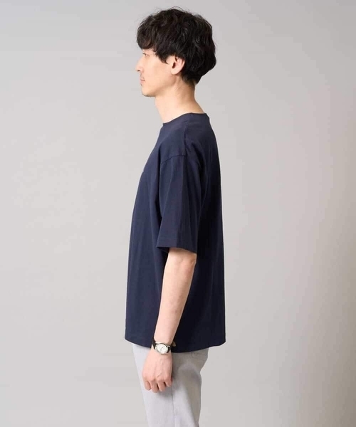 a.v.v(アーヴェヴェ)の「【接触冷感】エッフェル塔刺繍ボートネックカットソー(Tシャツ/カットソー・メンズ・ホワイト/ライトグレー/ネイビー・44/48/46/50/52)」の21枚目の写真