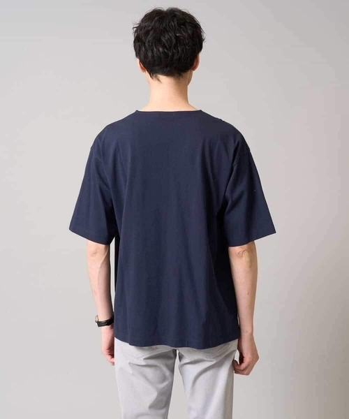 a.v.v(アーヴェヴェ)の「【接触冷感】エッフェル塔刺繍ボートネックカットソー(Tシャツ/カットソー・メンズ・ホワイト/ライトグレー/ネイビー・44/48/46/50/52)」の22枚目の写真