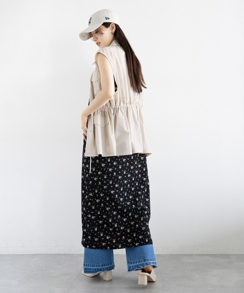 RAGEBLUE（レイジブルー）の「ウエストフリルミリタリーベスト（ベスト・レディース・ホワイト/カーキ・FREE）」の4枚目の写真