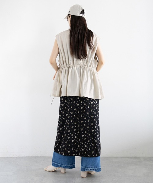 RAGEBLUE（レイジブルー）の「ウエストフリルミリタリーベスト（ベスト・レディース・ホワイト/カーキ・FREE）」の5枚目の写真