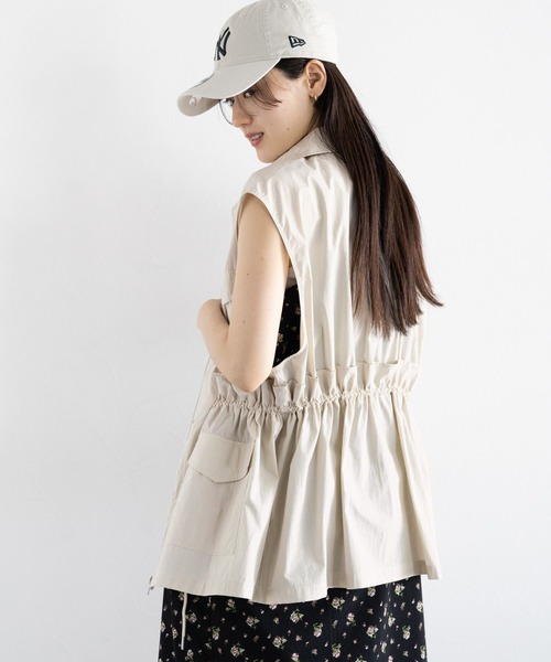 RAGEBLUE（レイジブルー）の「ウエストフリルミリタリーベスト（ベスト・レディース・ホワイト/カーキ・FREE）」の7枚目の写真