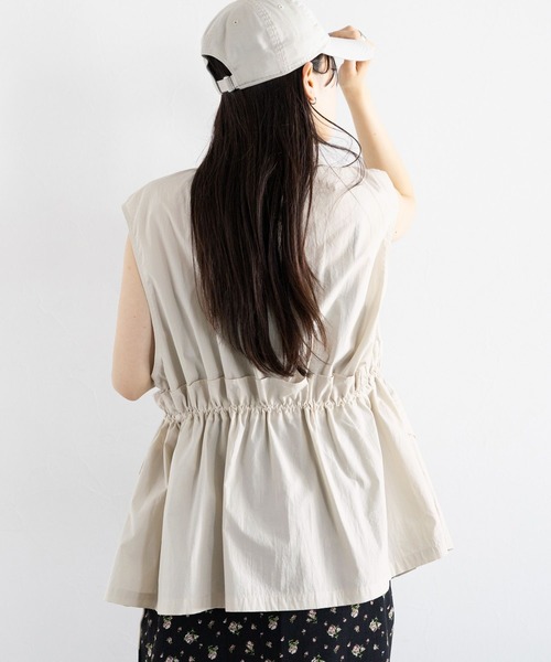 RAGEBLUE（レイジブルー）の「ウエストフリルミリタリーベスト（ベスト・レディース・ホワイト/カーキ・FREE）」の9枚目の写真