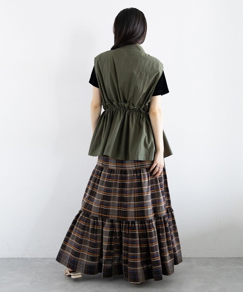 RAGEBLUE（レイジブルー）の「ウエストフリルミリタリーベスト（ベスト・レディース・ホワイト/カーキ・FREE）」の12枚目の写真