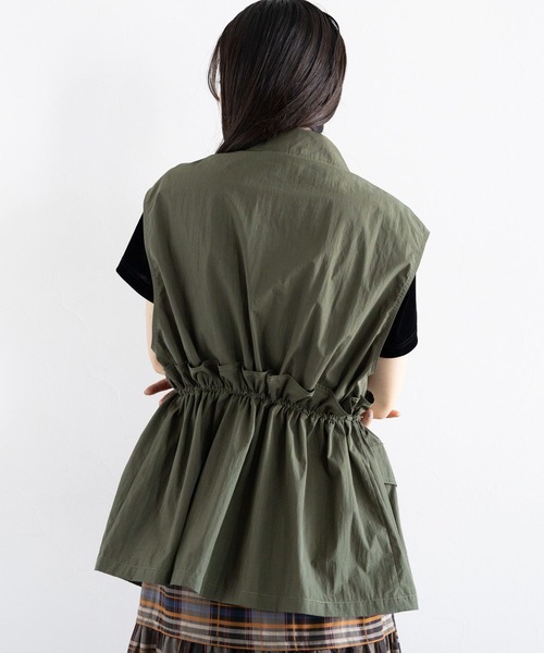 RAGEBLUE（レイジブルー）の「ウエストフリルミリタリーベスト（ベスト・レディース・ホワイト/カーキ・FREE）」の15枚目の写真