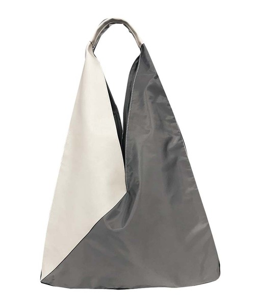 Edit Sheen（エディットシーン）の「コンビ素材トライアングルトート（トートバッグ・レディース・ベージュ/ブラック/グレー・FREE）」の6枚目の写真