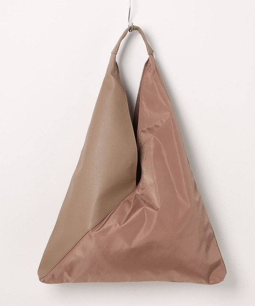 Edit Sheen（エディットシーン）の「コンビ素材トライアングルトート（トートバッグ・レディース・ベージュ/ブラック/グレー・FREE）」の13枚目の写真