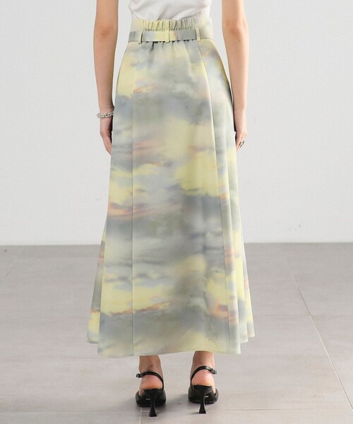 シーナリーアートフレアスカート｜ウォッシャブル/防シワ/セットアップ