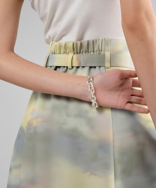 セール】シーナリーアートフレアスカート｜ウォッシャブル/防シワ