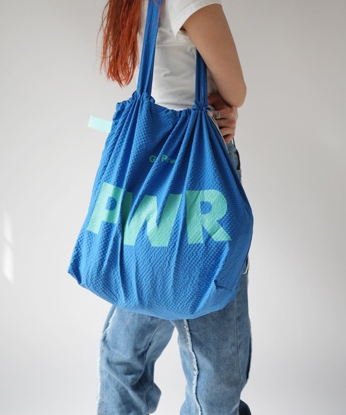 セール】【 Port / ポート 】 ビッグ ロゴ 配色 ナイロン トートバッグ