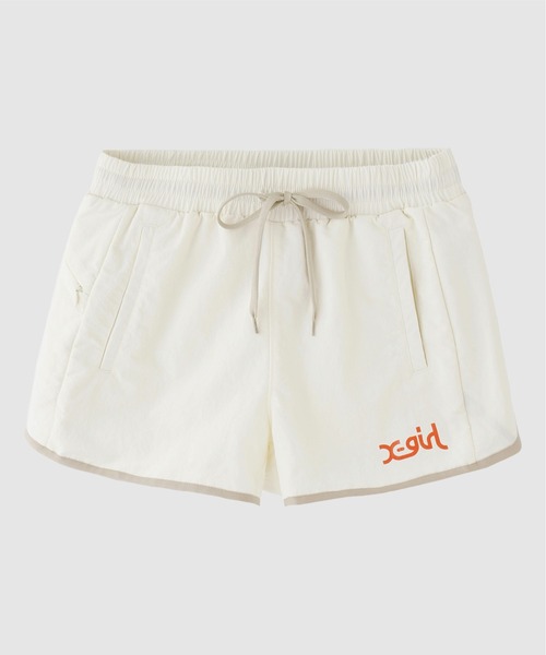 X-girl SPORTS(エックスガールスポーツ)の「WIND UP SHORTS(その他パンツ・レディース・グレー/ライトイエロー/ブラック/ホワイト・SMALL/MEDIUM/LARGE)」の2枚目の写真