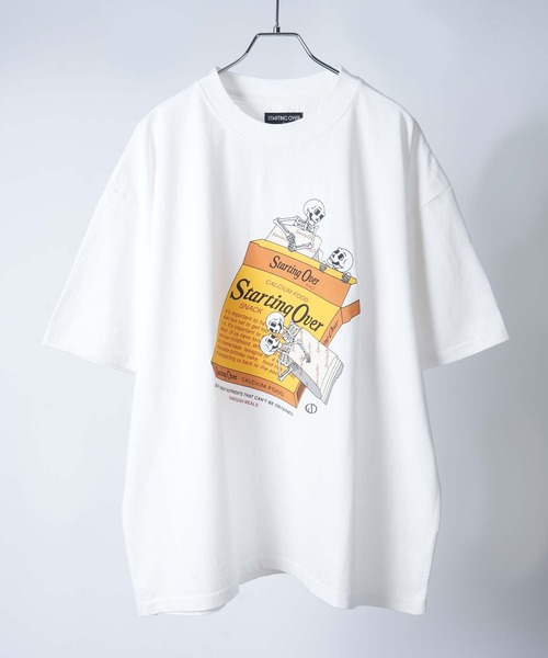 Starting Over（スターティングオーバー）の「【Starting Over/スターティングオーバー】rusty logo hard wash T-shirt/ラスティーロゴ ハードウオッシュ 半袖Tシャツ　ワンポイント ブランドロゴ バックプリント（Tシャツ/カットソー・メンズ・ブラウン/ホワイト/ホワイト系その他/ブラック系その他4/ブラック/ブラウン系その他/ブラック系その他2/サックスブルー/ブルー系その他/ブラック系その他/ブラック系その他3/ホワイト系その他2・M/L）」の3枚目の写真
