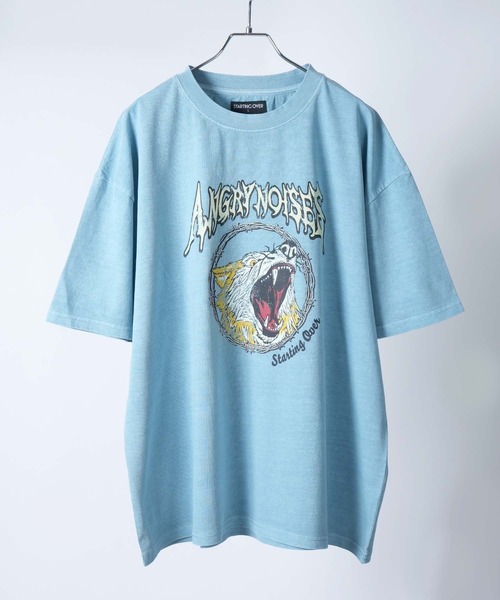 Starting Over（スターティングオーバー）の「【Starting Over/スターティングオーバー】rusty logo hard wash T-shirt/ラスティーロゴ ハードウオッシュ 半袖Tシャツ　ワンポイント ブランドロゴ バックプリント（Tシャツ/カットソー・メンズ・ブラウン/ホワイト/ホワイト系その他/ブラック系その他4/ブラック/ブラウン系その他/ブラック系その他2/サックスブルー/ブルー系その他/ブラック系その他/ブラック系その他3/ホワイト系その他2・M/L）」の12枚目の写真