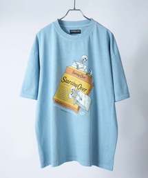 【Starting Over/スターティングオーバー】rusty logo hard wash T-shirt/ラスティーロゴ ハードウオッシュ 半袖Tシャツ ワンポイント ブランドロゴ バックプリント
