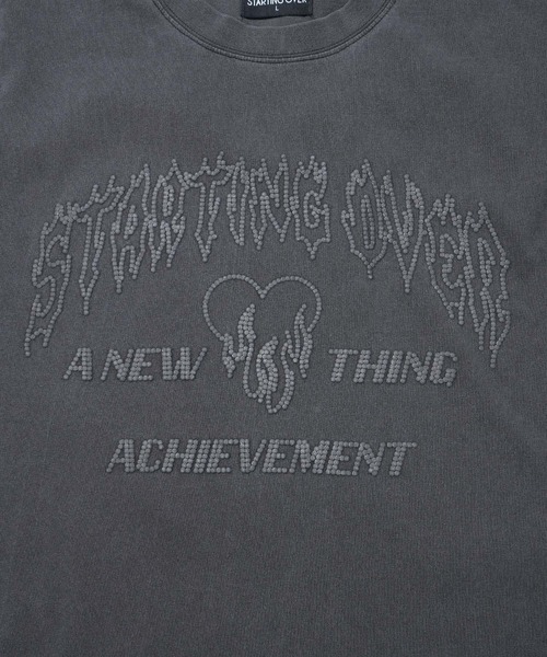 Starting Over（スターティングオーバー）の「【Starting Over/スターティングオーバー】rusty logo hard wash T-shirt/ラスティーロゴ ハードウオッシュ 半袖Tシャツ　ワンポイント ブランドロゴ バックプリント（Tシャツ/カットソー・メンズ・ブラウン/ホワイト/ホワイト系その他/ブラック系その他4/ブラック/ブラウン系その他/ブラック系その他2/サックスブルー/ブルー系その他/ブラック系その他/ブラック系その他3/ホワイト系その他2・M/L）」の13枚目の写真