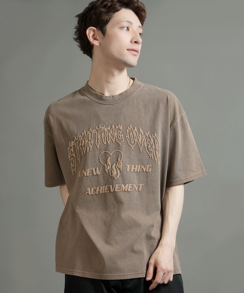 Starting Over（スターティングオーバー）の「【Starting Over/スターティングオーバー】rusty logo hard wash T-shirt/ラスティーロゴ ハードウオッシュ 半袖Tシャツ　ワンポイント ブランドロゴ バックプリント（Tシャツ/カットソー・メンズ・ブラウン/ホワイト/ホワイト系その他/ブラック系その他4/ブラック/ブラウン系その他/ブラック系その他2/サックスブルー/ブルー系その他/ブラック系その他/ブラック系その他3/ホワイト系その他2・M/L）」の21枚目の写真