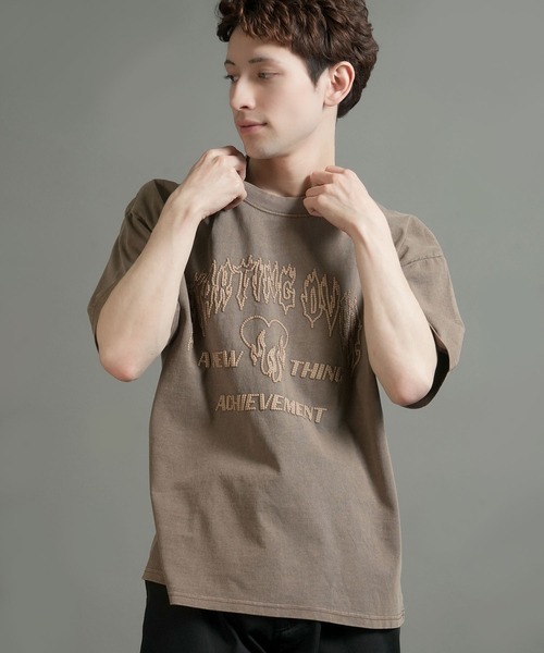 Starting Over（スターティングオーバー）の「【Starting Over/スターティングオーバー】rusty logo hard wash T-shirt/ラスティーロゴ ハードウオッシュ 半袖Tシャツ　ワンポイント ブランドロゴ バックプリント（Tシャツ/カットソー・メンズ・ブラウン/ホワイト/ホワイト系その他/ブラック系その他4/ブラック/ブラウン系その他/ブラック系その他2/サックスブルー/ブルー系その他/ブラック系その他/ブラック系その他3/ホワイト系その他2・M/L）」の22枚目の写真