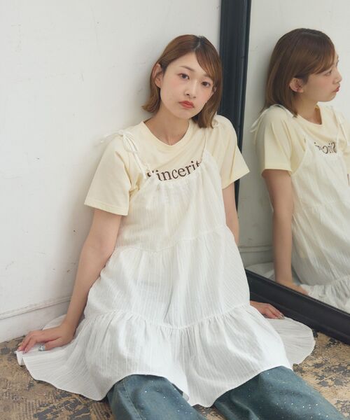 RETRO GIRL(レトロガール)の「アソートレイヤードOP(ワンピース・レディース・ブラウン系その他/ブルー系その他2/オフホワイト/ブラウン系その他2・FREE)」の18枚目の写真