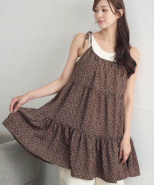 RETRO GIRL(レトロガール)の「アソートレイヤードOP(ワンピース・レディース・ブラウン系その他/ブルー系その他2/オフホワイト/ブラウン系その他2・FREE)」の3枚目の写真