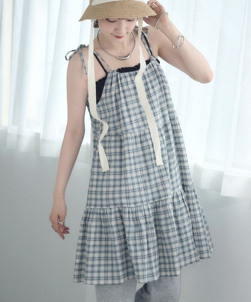 RETRO GIRL(レトロガール)の「アソートレイヤードOP(ワンピース・レディース・ブラウン系その他/ブルー系その他2/オフホワイト/ブラウン系その他2・FREE)」の1枚目の写真