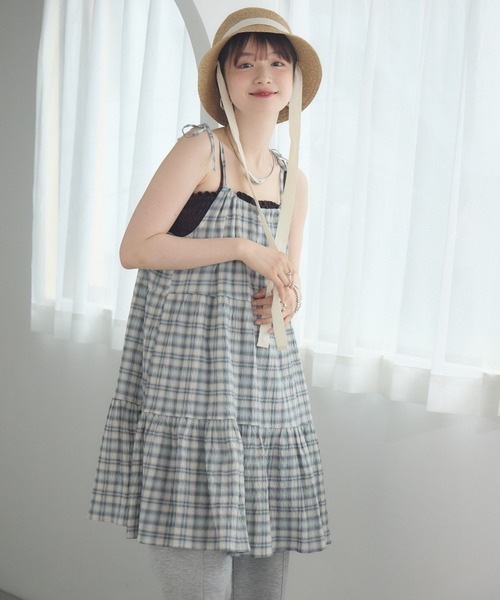 RETRO GIRL(レトロガール)の「アソートレイヤードOP(ワンピース・レディース・ブラウン系その他/ブルー系その他2/オフホワイト/ブラウン系その他2・FREE)」の7枚目の写真