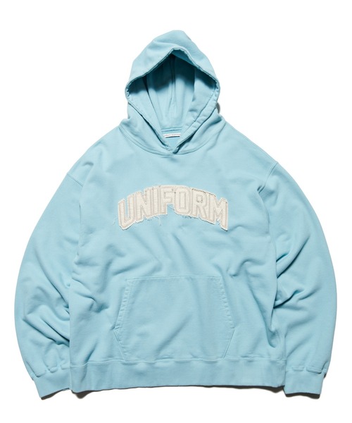 uniform experiment（ユニフォームエクスペリメント）の「CUT-OUT LOGO SWEAT HOODIE（パーカー・メンズ・ブラック/ブラウン/ライトブルー・3/2/1/4）」の3枚目の写真