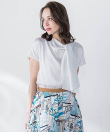 Viaggio Blu / ビアッジョブルー リシアンサスプリントTシャツ≪洗濯機で洗える≫ リシアンサスプリントTシャツ≪洗濯機で洗える≫ | Viaggio Blu
