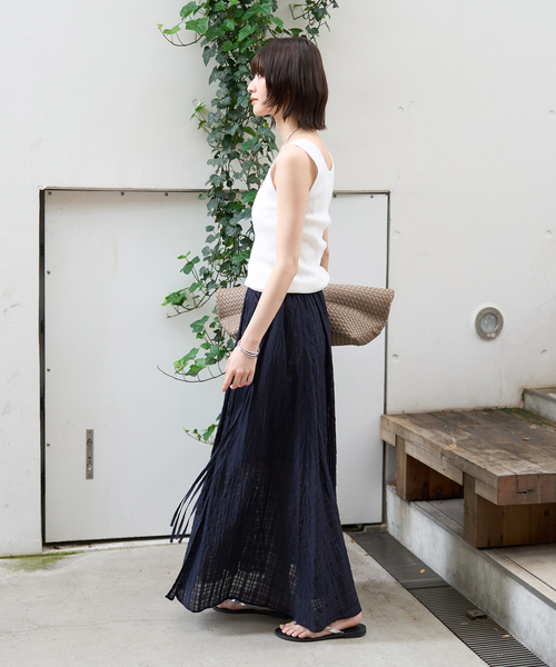 サイドギャザーボリュームスカート UN3D.（アンスリード）の「サイドギャザーボリュームスカート