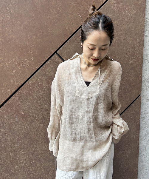 追加2》リネンメッシュシャツ（シャツ/ブラウス）｜JOURNAL STANDARD