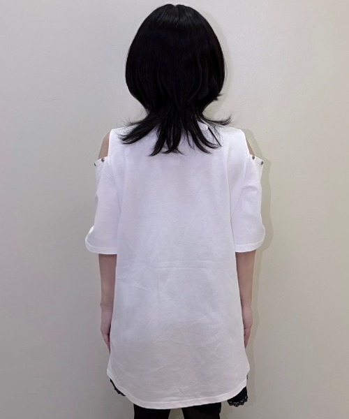TricuspidC/トライカスピッドシー　スカルクロスホルターカットTシャツ A'GEM/9 × .kom『TricuspidC/トライカスピッドシー』スカル