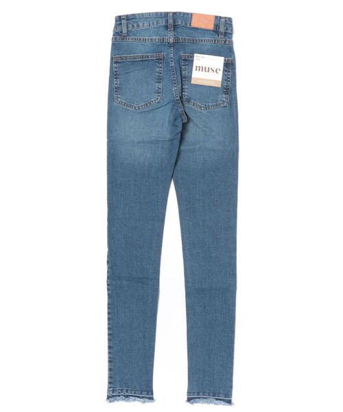 MUSE（ミューズ）の「【muse】フレンチ デニムパンツ ストレート スキニー ジーンズ オーガニック（デニムパンツ・レディース・ブルー/ブラック・25/28/27/26/24）」の3枚目の写真