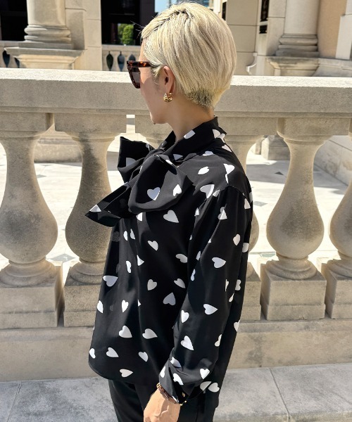 セール】日本製ハートボータイブラウス（Tシャツ/カットソー）｜JENNE