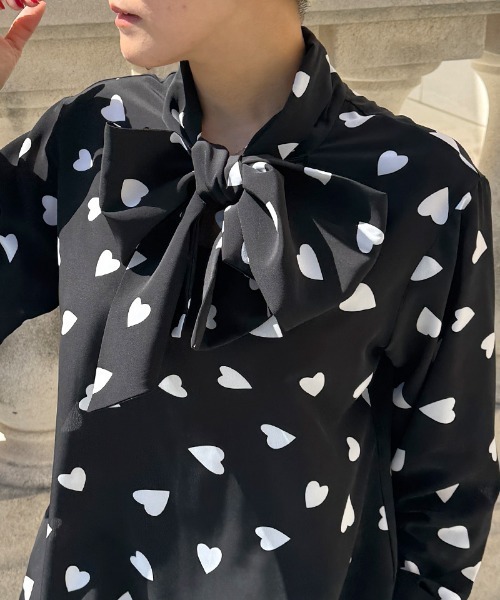 セール】日本製ハートボータイブラウス（Tシャツ/カットソー）｜JENNE