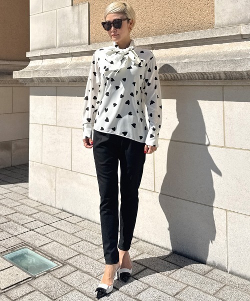 セール】日本製ハートボータイブラウス（Tシャツ/カットソー）｜JENNE