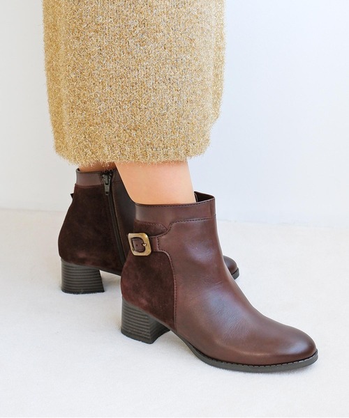 セール】サイドバックルショートブーツ/8703（ブーツ）｜MODE KAORI