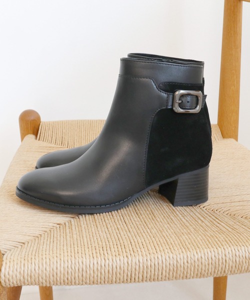 セール】サイドバックルショートブーツ/8703（ブーツ）｜MODE KAORI