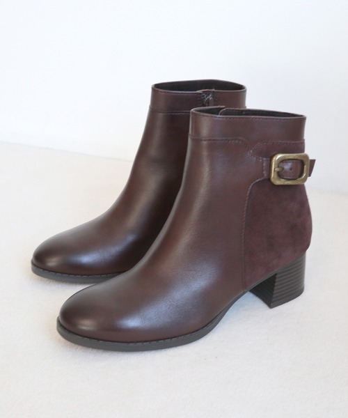 セール】サイドバックルショートブーツ/8703（ブーツ）｜MODE KAORI