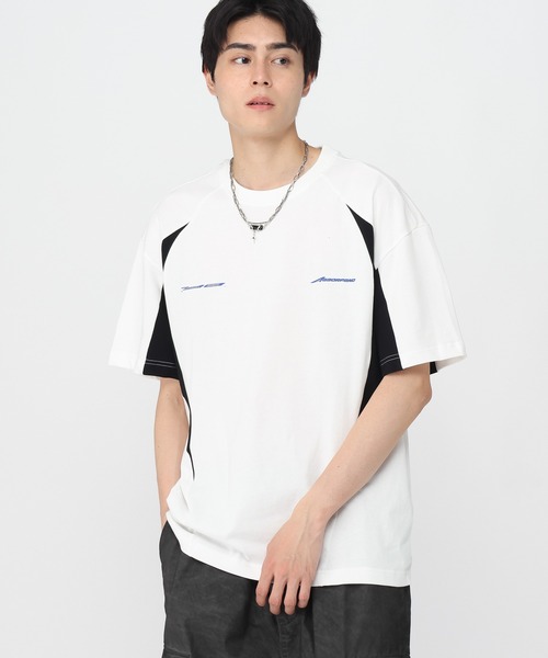 3.3 Field Trip （3.3フィールドトリップ）の「3.3 Field Trip／切り替えスポーツT（Tシャツ/カットソー・メンズ・ホワイト/ブラック・MEDIUM/LARGE）」の2枚目の写真