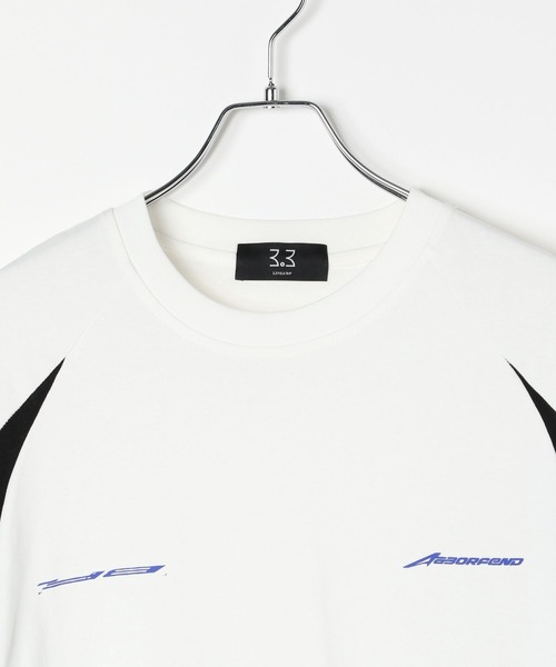 3.3 Field Trip （3.3フィールドトリップ）の「3.3 Field Trip／切り替えスポーツT（Tシャツ/カットソー・メンズ・ホワイト/ブラック・MEDIUM/LARGE）」の18枚目の写真