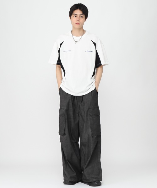 3.3 Field Trip （3.3フィールドトリップ）の「3.3 Field Trip／切り替えスポーツT（Tシャツ/カットソー・メンズ・ホワイト/ブラック・MEDIUM/LARGE）」の8枚目の写真