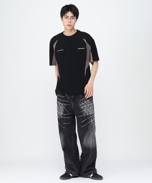 3.3 Field Trip （3.3フィールドトリップ）の「3.3 Field Trip／切り替えスポーツT（Tシャツ/カットソー・メンズ・ホワイト/ブラック・MEDIUM/LARGE）」の3枚目の写真