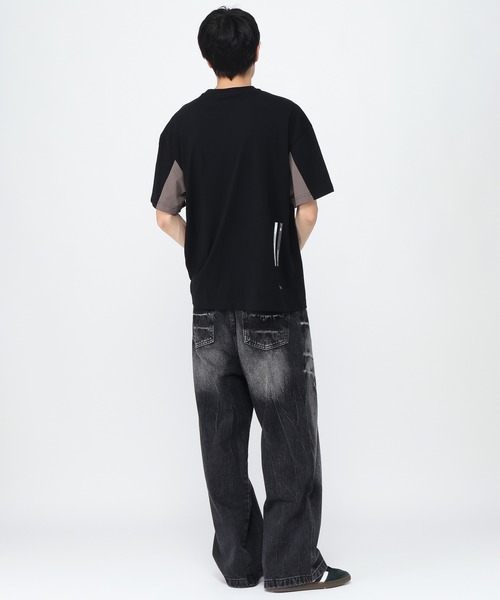 3.3 Field Trip （3.3フィールドトリップ）の「3.3 Field Trip／切り替えスポーツT（Tシャツ/カットソー・メンズ・ホワイト/ブラック・MEDIUM/LARGE）」の5枚目の写真