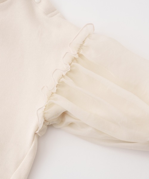 PUPPAPUPO（プッパプーポ）の「袖シアーボリューム スウェット トレーナー（スウェット・キッズ・ピンク/ブルー/アイボリー・80/90/100/110/120/130）」の19枚目の写真