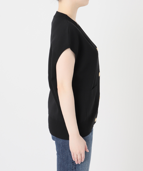 Spick & Span（スピックアンドスパン）の「《WEB限定 / 追加2》ウォッシャブルVネックニットベスト（ベスト・レディース・ブラック/ホワイト・FREE）」の7枚目の写真