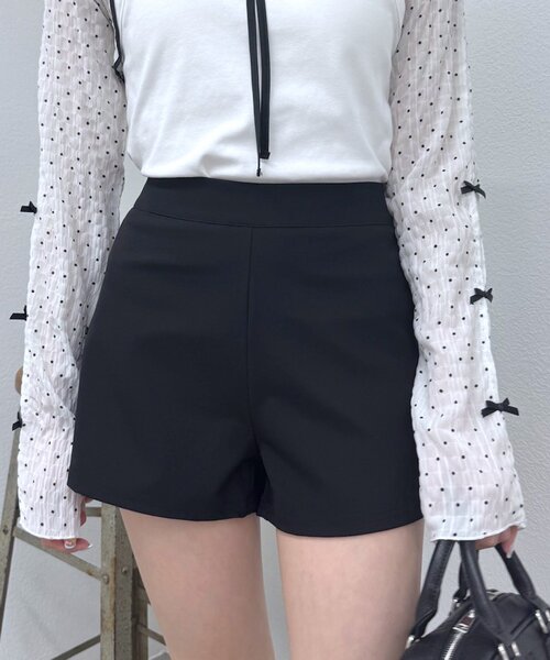 mline（エムライン）の「[mline]リボンショートパンツ（その他パンツ・レディース・ブラック/ベージュ・1/2）」の3枚目の写真