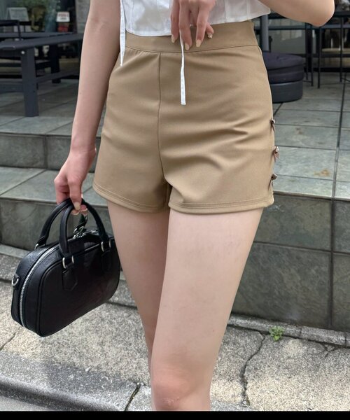 mline（エムライン）の「[mline]リボンショートパンツ（その他パンツ・レディース・ブラック/ベージュ・1/2）」の20枚目の写真