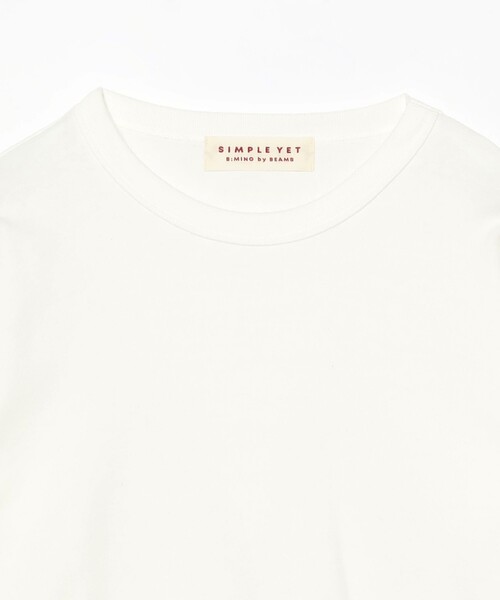 B:MING by BEAMS（ビーミングバイビームス）の「SIMPLE YET オリジナル コットン ロング スリーブ（Tシャツ/カットソー・レディース・オフホワイト/ブラック・ONE SIZE）」の7枚目の写真