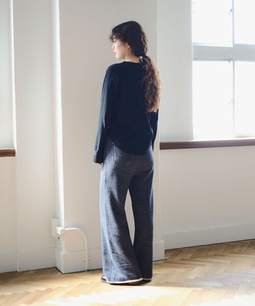 B:MING by BEAMS（ビーミングバイビームス）の「SIMPLE YET オリジナル コットン ロング スリーブ（Tシャツ/カットソー・レディース・オフホワイト/ブラック・ONE SIZE）」の12枚目の写真