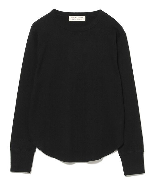 B:MING by BEAMS（ビーミングバイビームス）の「SIMPLE YET オリジナル コットン ロング スリーブ（Tシャツ/カットソー・レディース・オフホワイト/ブラック・ONE SIZE）」の14枚目の写真